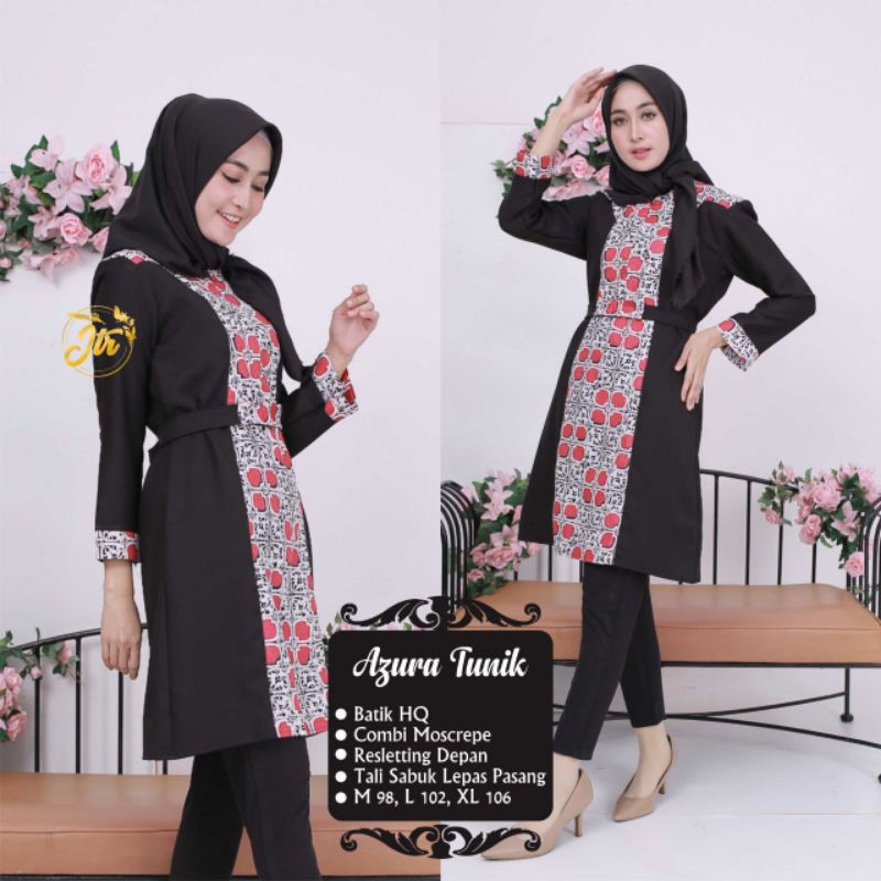 ATASAN TUNIK BATIK MODERN MONALISA GENES BLOUSE AZURA HITS AZURATUNIK ATASANTUNIK AZURABLOUSE AZZURA