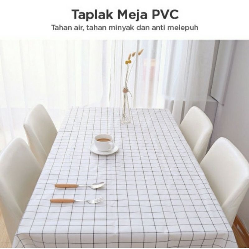 Taplak Meja Model Jepang Bahan PVC Anti Air Anti Minyak Tahan Melepuh Ukuran 137x180cm