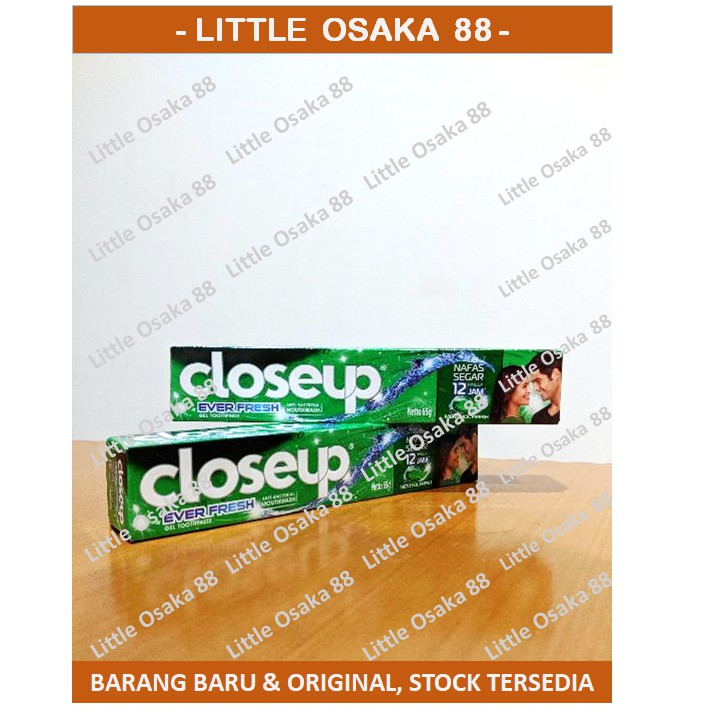 Pasta Gigi Odol Closeup Ever Fresh Anti Bacterial Mouthwash 65 gr Menthol Fresh.