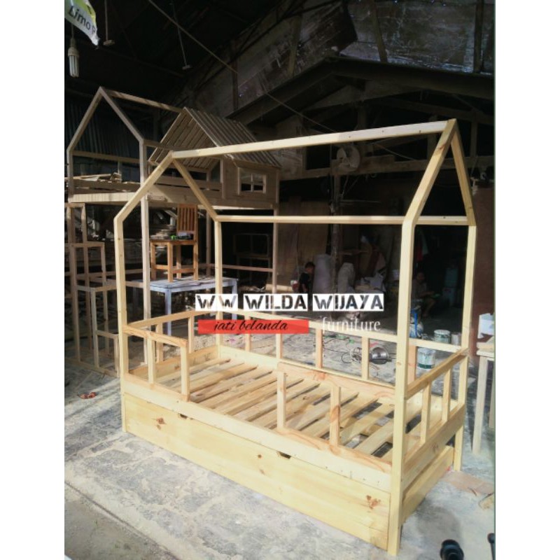 tempat tidur sleding beddhouse 90x200x200