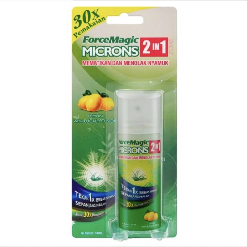 Force Magic Microns 2 In 1 Lemon Eucalyptus Oil 10ml Spray Blister