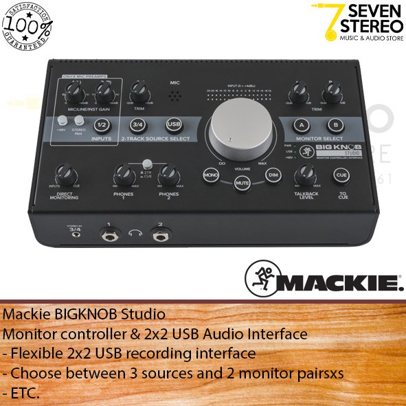 Mackie Big Knob Studio Monitor Controller With 2 X 2 Soundcard