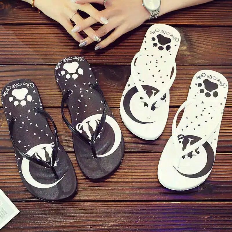 SANDAL JEPIT WANITA MOTIF SILUET