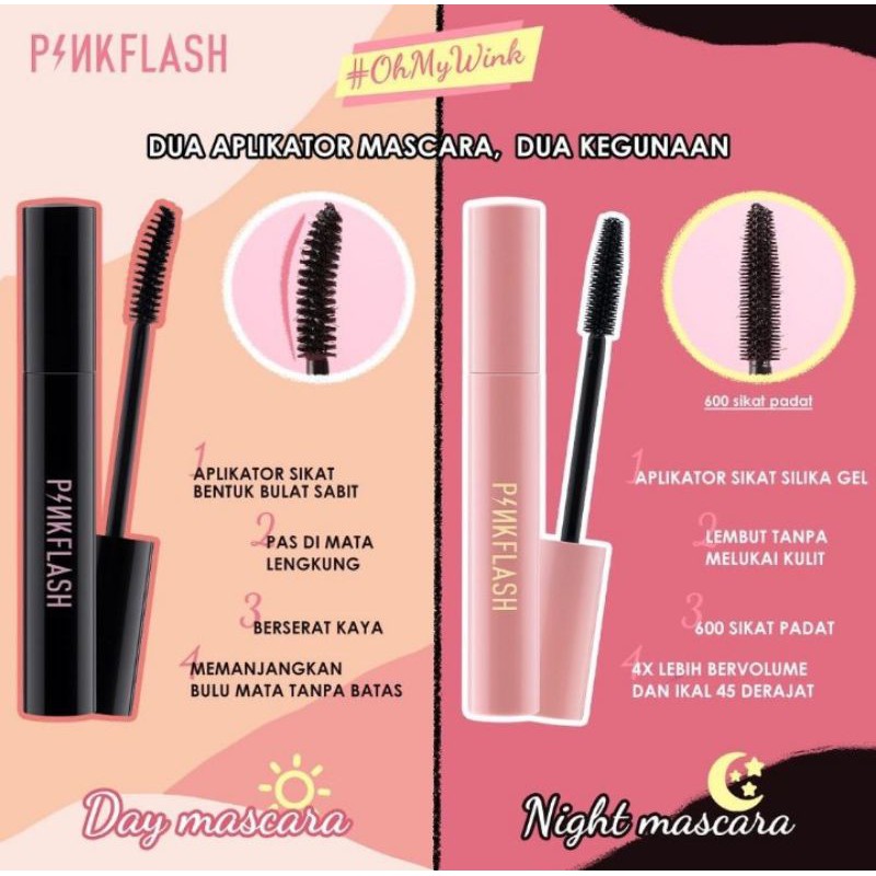 Pinkflash Mascara Fiber Waterproof Night &amp; Day / trz