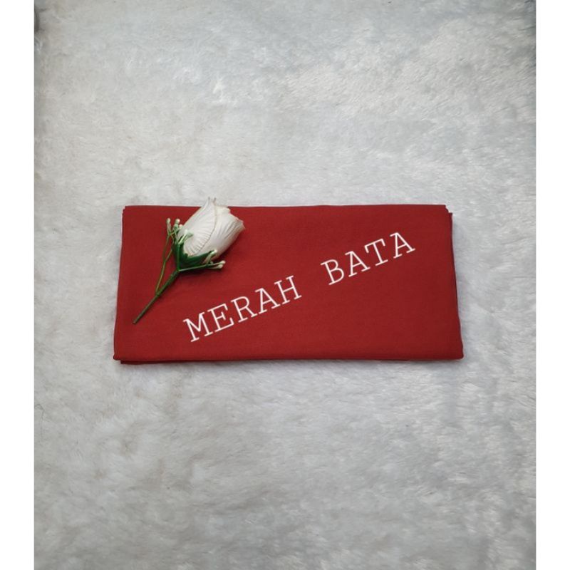 (TERMURAH) hijab Segiempat Bella Square Pollycotton premium-Merah bata