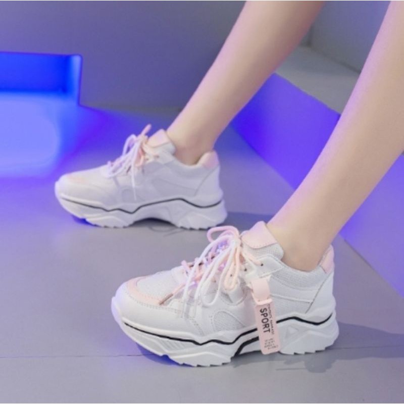 Sepatu Sneakers Dewasa Wanita Import Korea Style ALICE Sepatu Running Fashion Tali Bisa COD