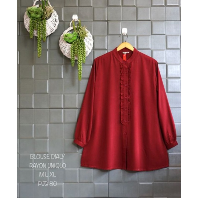 blouse bahan rayon uniqlo