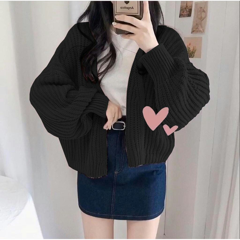 HOPYLOVY Cardigan Wanita Hazel Rajut