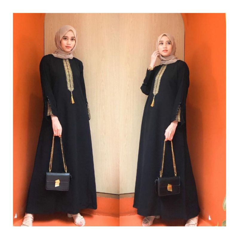 Abaya Sabyan  Abaya Saudi / Gamis Hitam / Dress Hitam / Gamis Arab / Abaya Arab