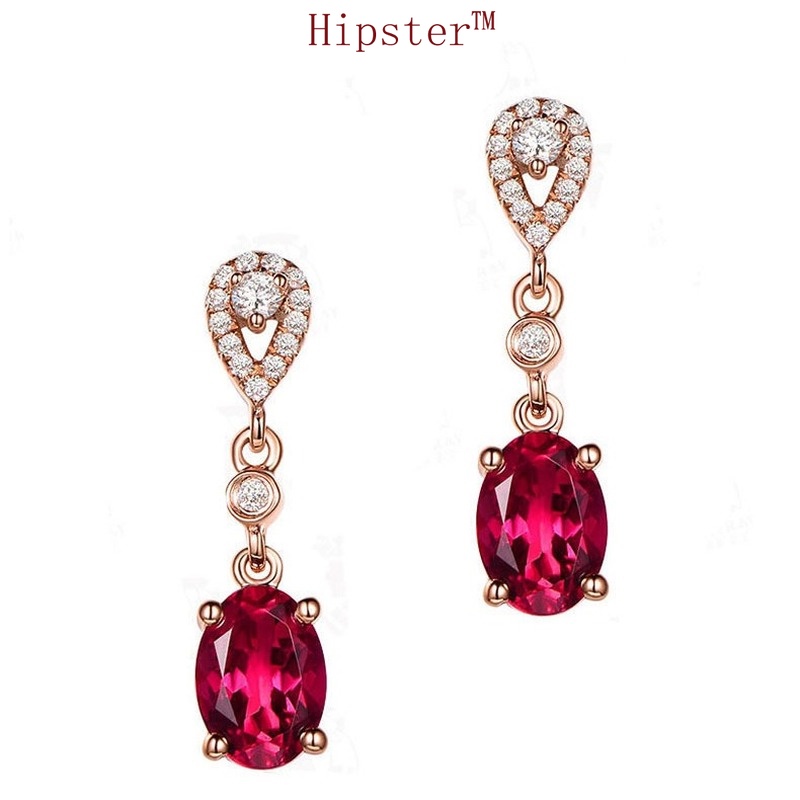 Hot Sale Luxury Natural Ruby Earrings