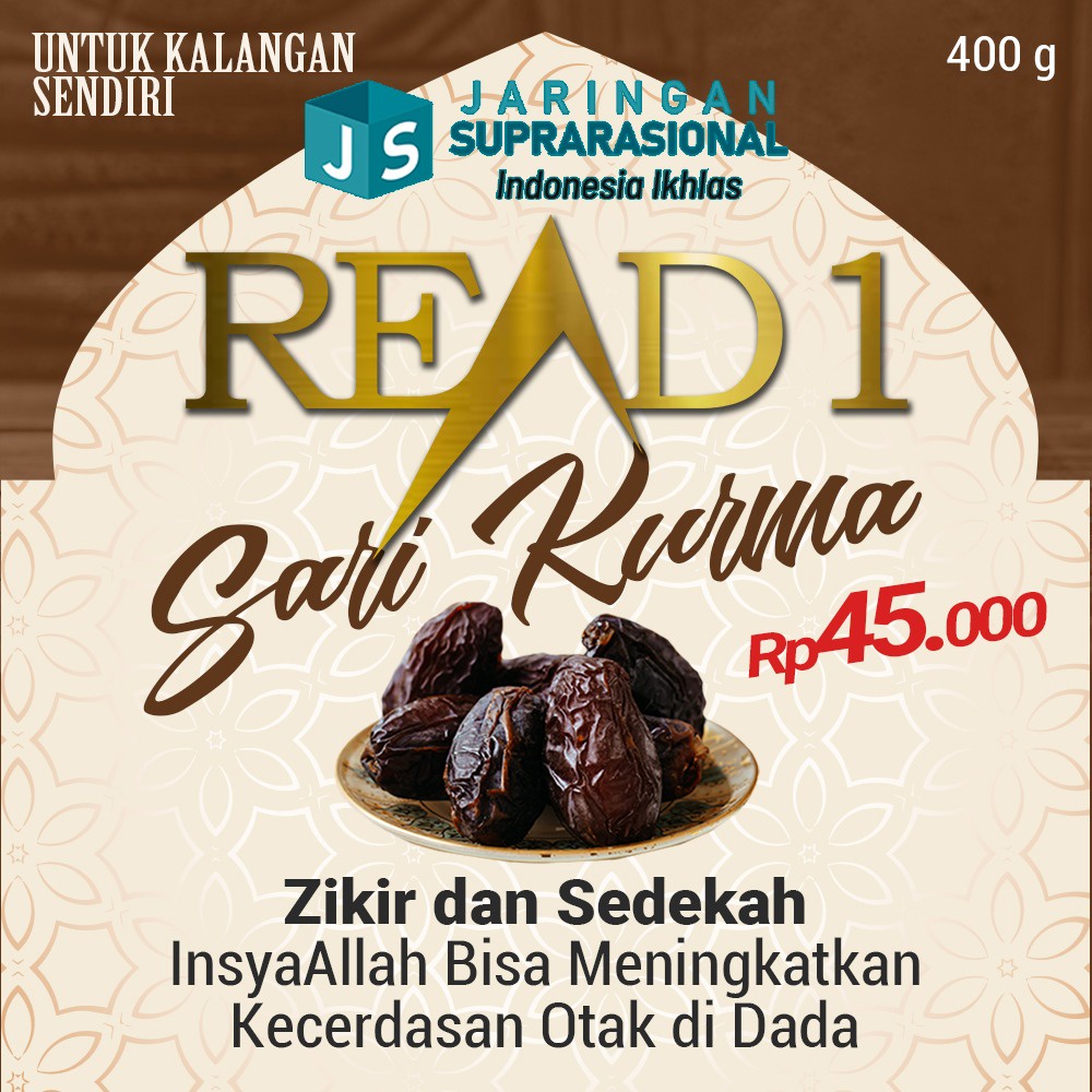 

Read1 Sari Kurma Murni Arab 400gr