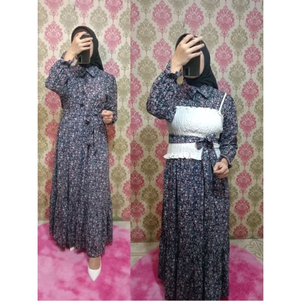 gamis Yuna rompi busui with belt