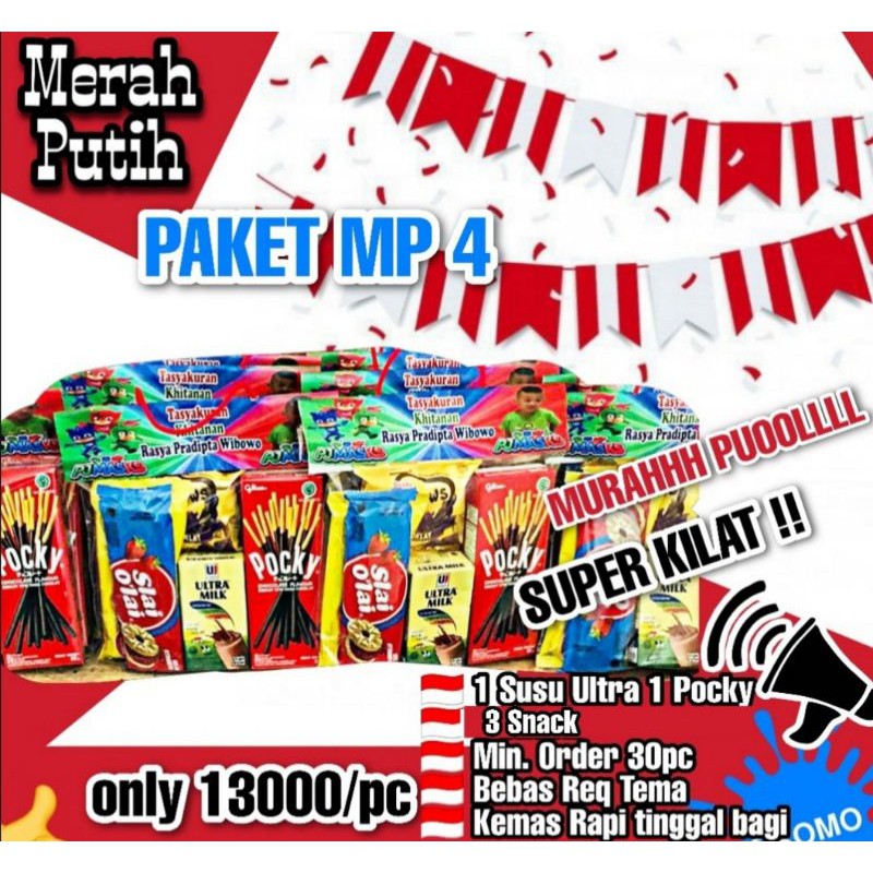 PROMO agustus / PROMO kemerdekaan / Murah Puuooolll 4 kemas hangtag / paket souvenir snack