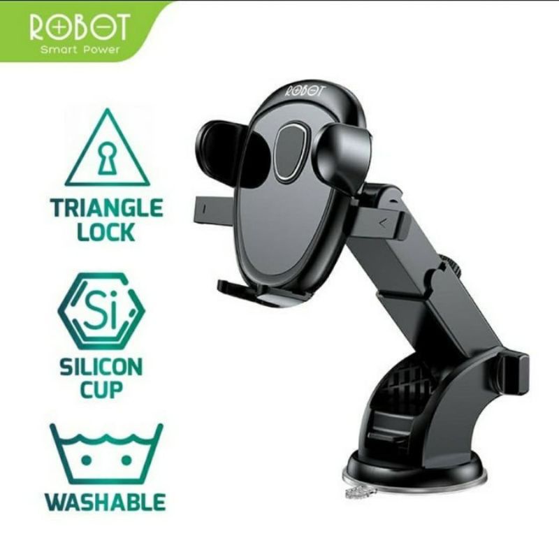 HOLDER MOBIL ROBOT ORIGINAL (RT-CH11S) DENGAN ROTASI 360° SUPER ADSORPTION PREMIUM QUALITY