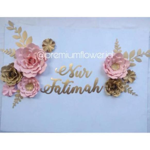 Unik Paper flower bunga kertas  dekorasi  dinding backdrop 