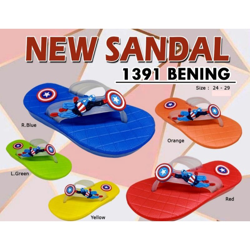 Sandal Anak Karet Model Japit Warna Shevano 1381