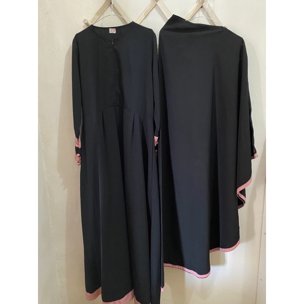 preloved gamis set hitam