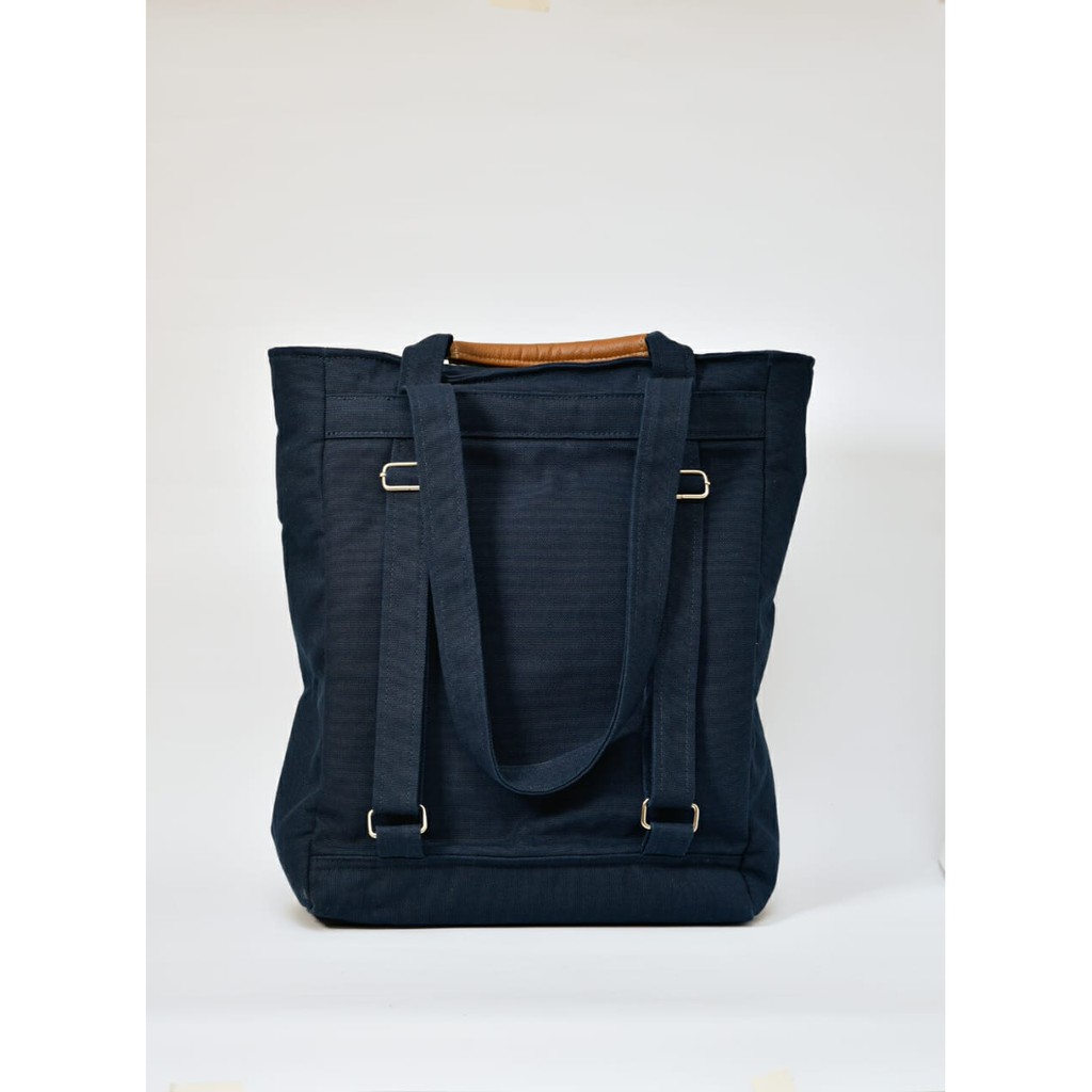 TAS RANSEL MULTIFUNGSI 3 WAYS KANVAS NORDIA NAVY HEEJOUBAG