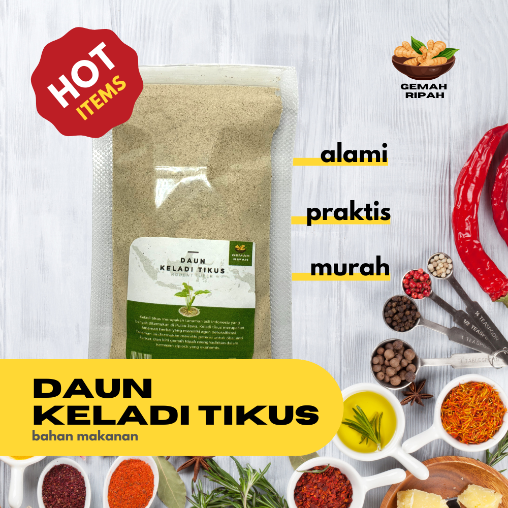 

Daun Keladi Tikus Herbal Bubuk Premium Teh Daun Herba Alami Obat Herbal Hipertensi Jamu Godog Jawa