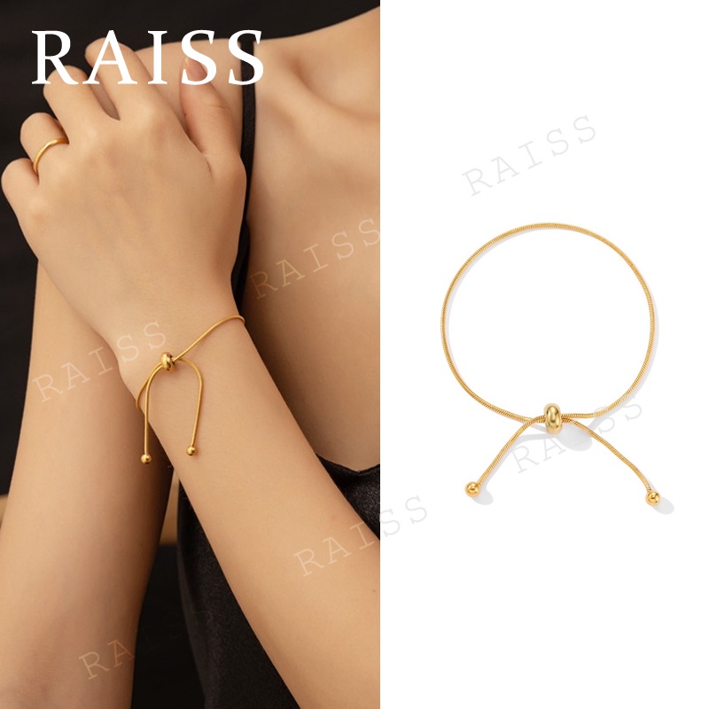 Gelang Bola Korea Material Titanium Steel Gold Gaya Vintage