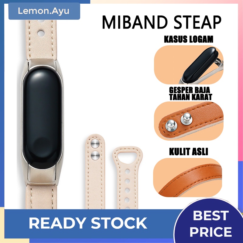 Mi Band 3 4 5 6 Tali Kulit Tali Kulit Double Stud