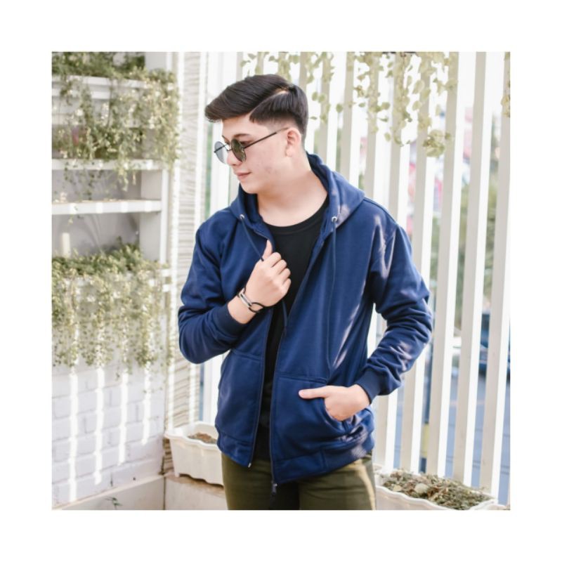 Zipper Hoodie Polos || Jumper Hoodie Resleting Polos 21 Varian Warna Pria dan Wanita Sz M-XL ( Dewasa &amp; Anak )