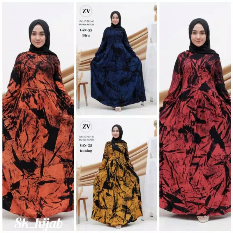 Gamis twill pelangi/gamis twill tidye/gamis ori super abstrak malaman ukuran S M L XL