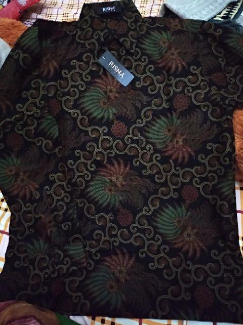 Risna Batik Krb192 A Kemeja Batik Pria Lengan Panjang Katun Primis Halus Exclusive M L Xl