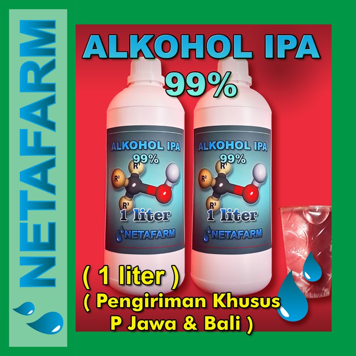 Alkohol IPA ( Isopropyl Alcohol ) 99% kemasan 1 liter