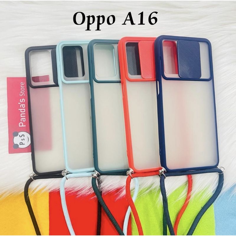 Oppo A16, A16s SOFTCASE DOVE sliding camera + Tali Laynard [Premium]