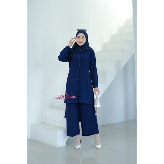 Zahin Ori//Triana Set Ori by Zahin//Set Tunik Kulot Crinkle