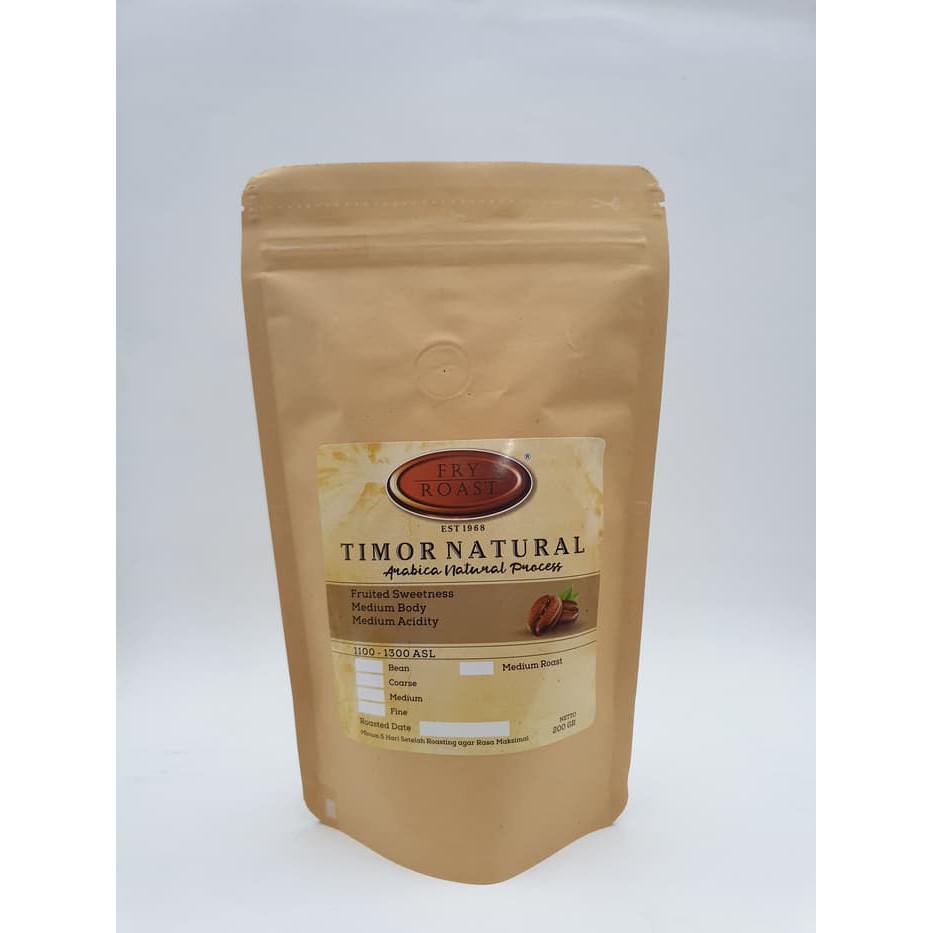 

KOPI ARABIKA TIMOR NATURAL 200 GRAM BIJI DAN BUBUK - kkp1286