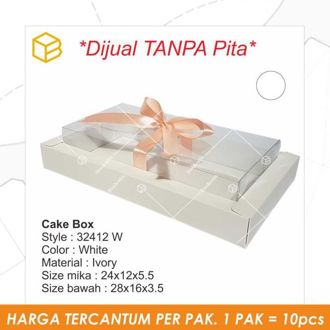 

Produk Unggulan] 32412 | Brownis Box, Dus, Packaging, Toples Box - Putih