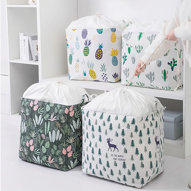 Clothing storage basket Jumbo/Tempat penyimpan pakaian selimut mainan dengan kantung serut