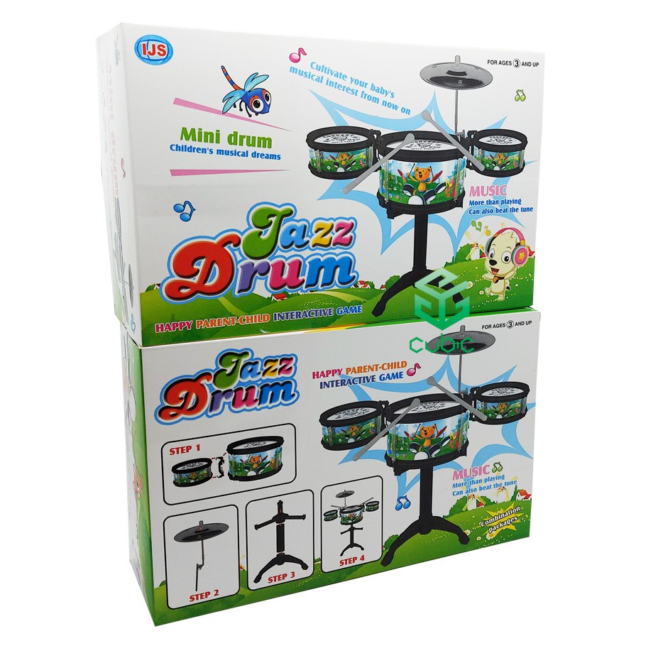 MAINAN ALAT MUSIK JAZZ DRUM ISI 3 NO.1231-1