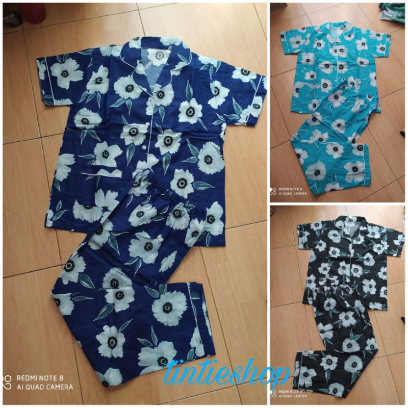 Piyama Baju Tidur wanita Dewasa Katun Fit to xl