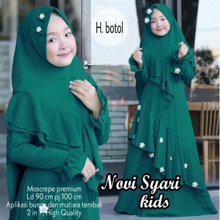 SHALIHA SYARI TEEN gamis anak kids remaja original set khimar Moscrepe SET SYARI KIDS