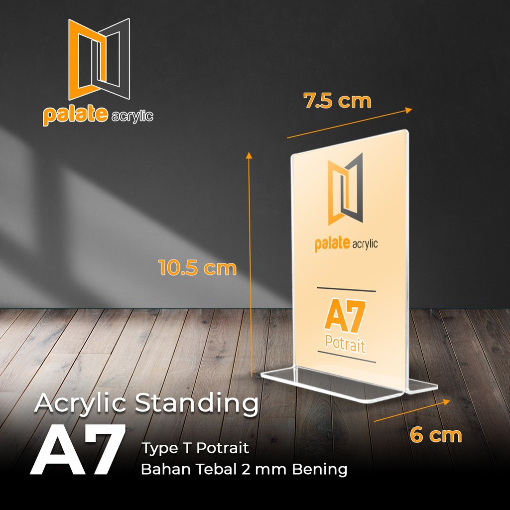 

AKRILIK A7 T / ACRYLIC TENT CARD / ACRYLIC TENT HOLDER
