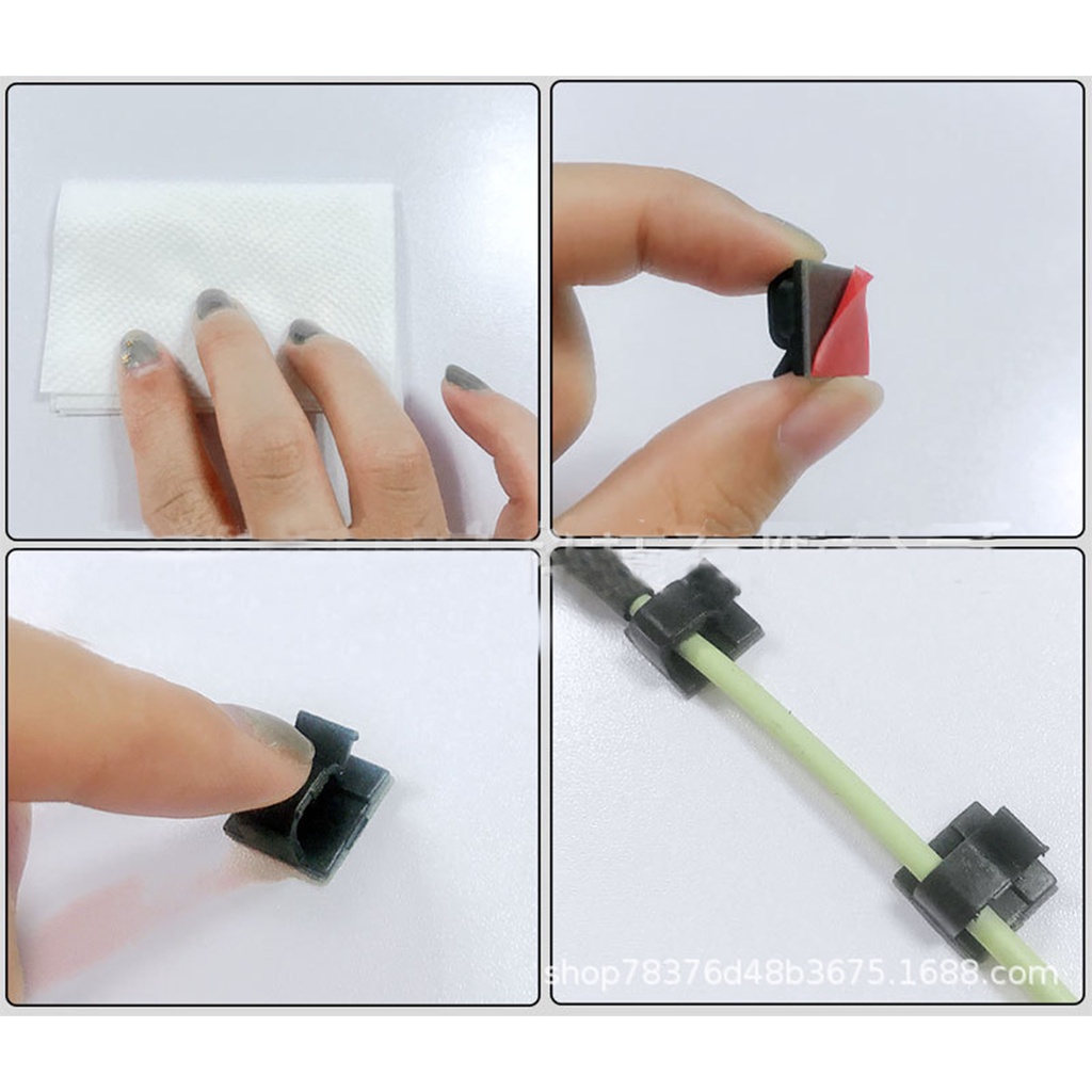 Cable Clip Pengikat/Klem/Penjepit/Perapih Kabel Klip Kabel Organizer (102)