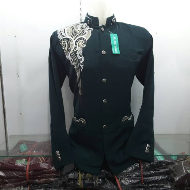 Freeongkir Baju Muslim Pria Baju Koko Pria Muslim Jasko Jas Koko Hijau Pasar Tasik Tanah Abang
