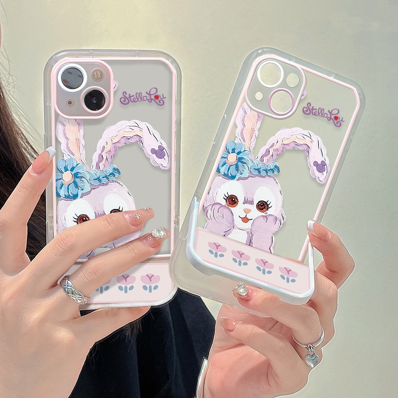 Soft Case Bahan Silikon Motif Kelinci Tahan Banting Untuk IPhone 13 12 11 Pro Max X XR XS 7 8 Plus 6 6S SE 2020