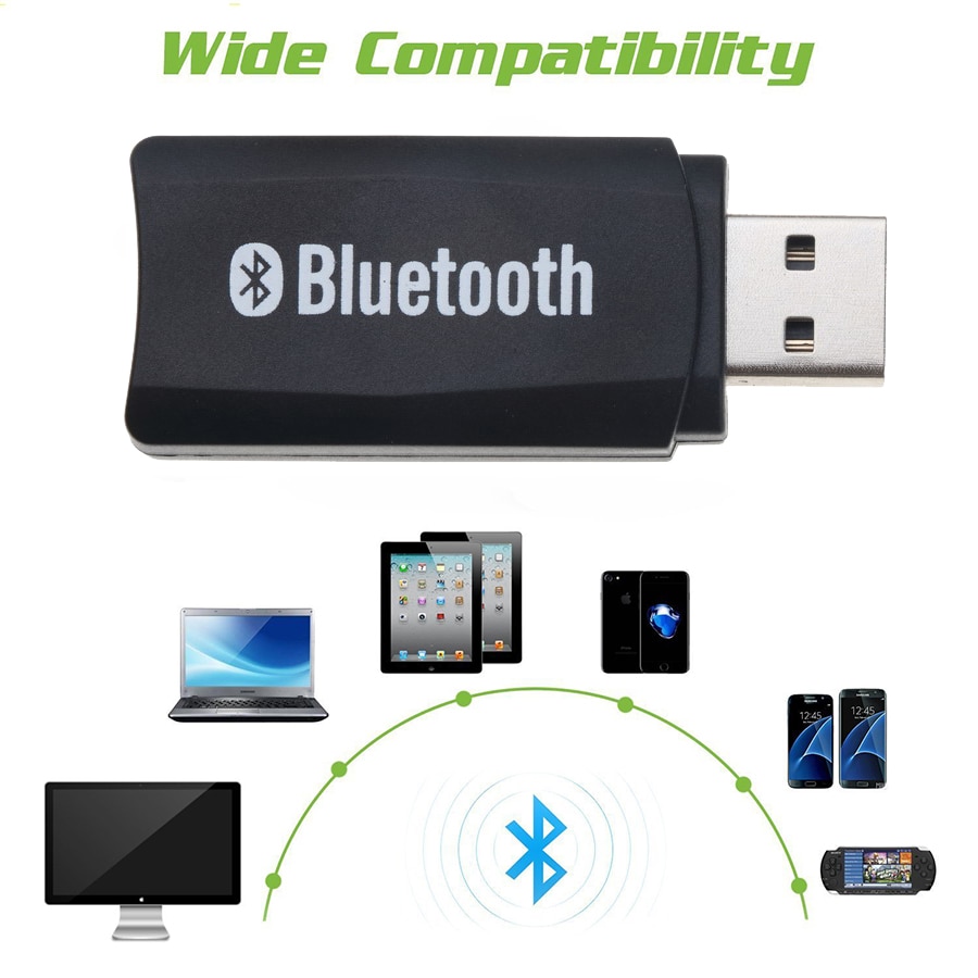 Kebidu Wireless Bluetooth 5.0 USB Receiver Adapter Dongle Car Speaker