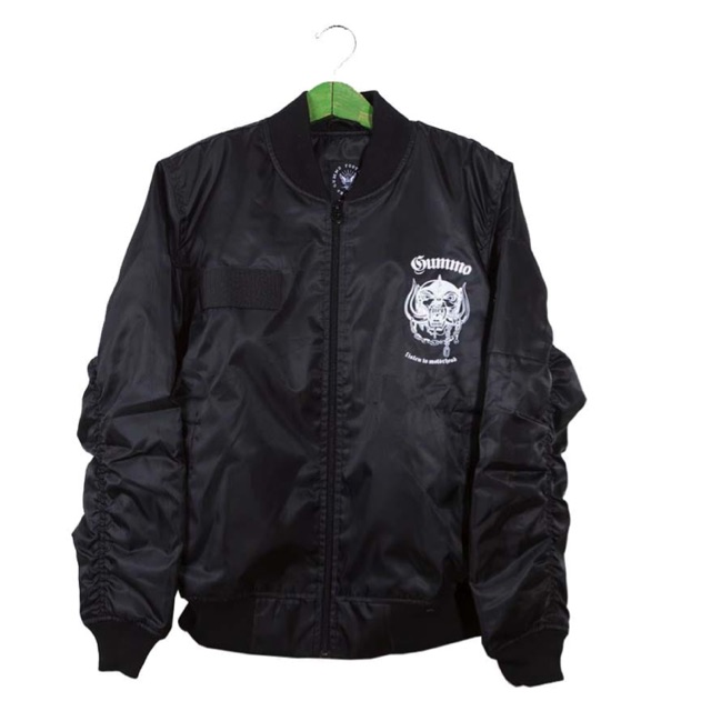 Jaket Bomber Gummo Motorhead - Black