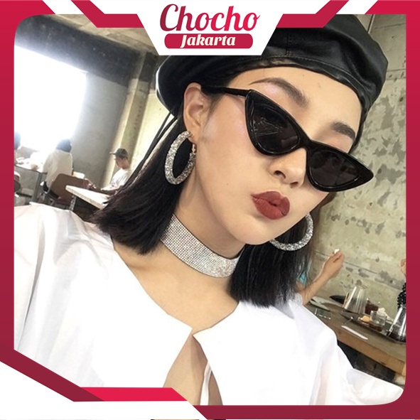 PL-H008✨PROMO✨  Korean Fashion Segitiga Mata Kucing Kacamata Hitam Wanita/Pria Sunglasses MK02