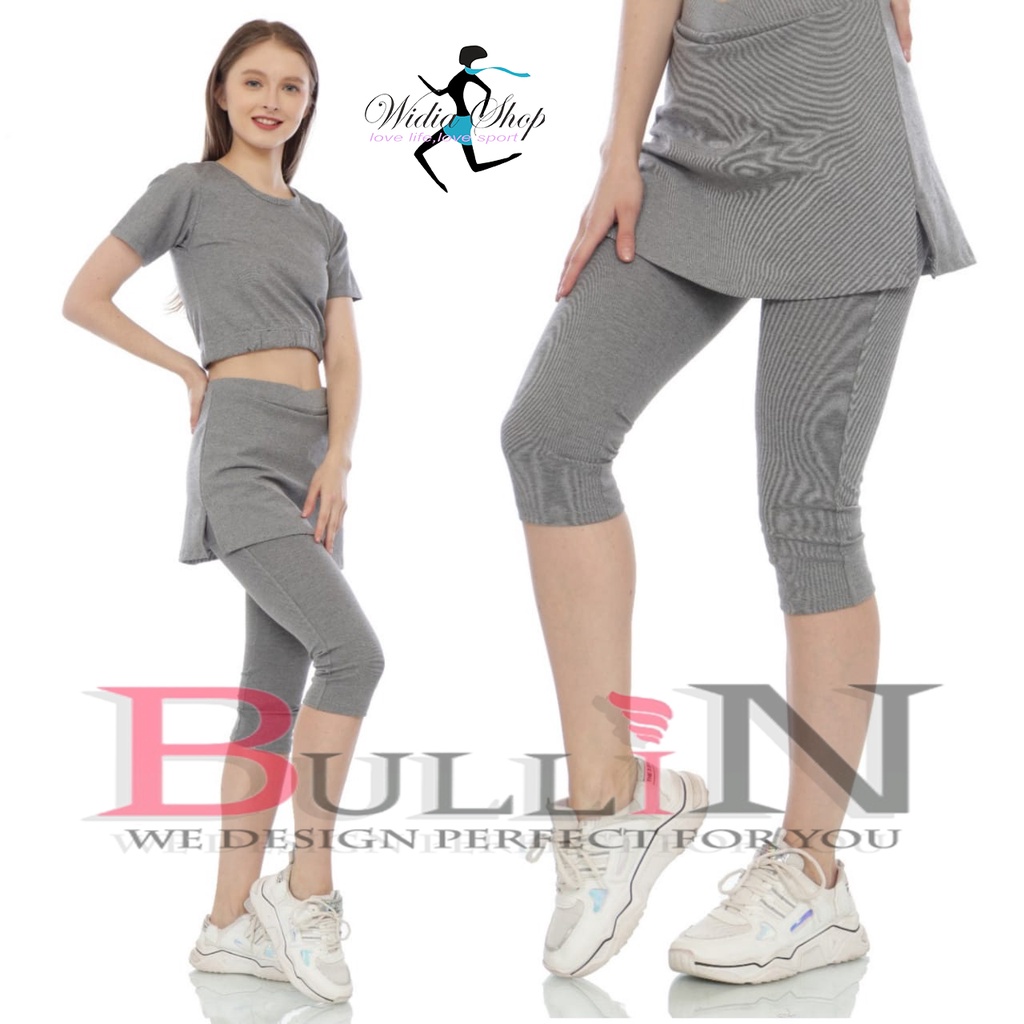 Celana senam rok pendek jumbo / celana rok olahraga pendek | BULLIN