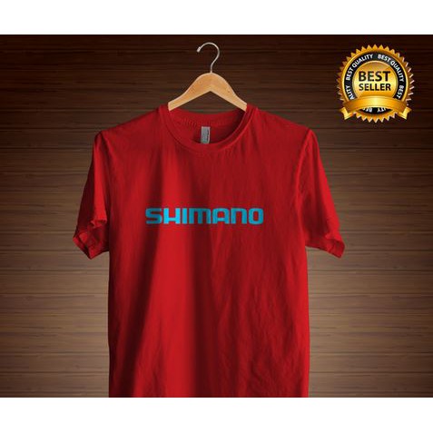 TSHIRT KAOS BAJU SHIMANO MERAH - KAOS TUKANG MANCING SHIMANO - KAOS DISTRO