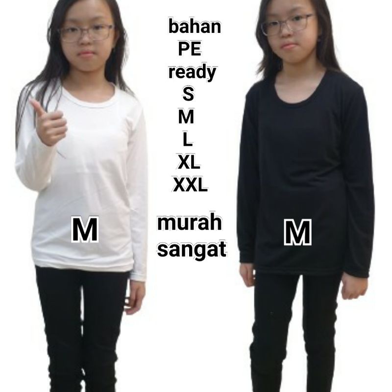 murah meriah promo kaos PE oblong tgn panjang M.L.XL.XXL.XXXL.manset