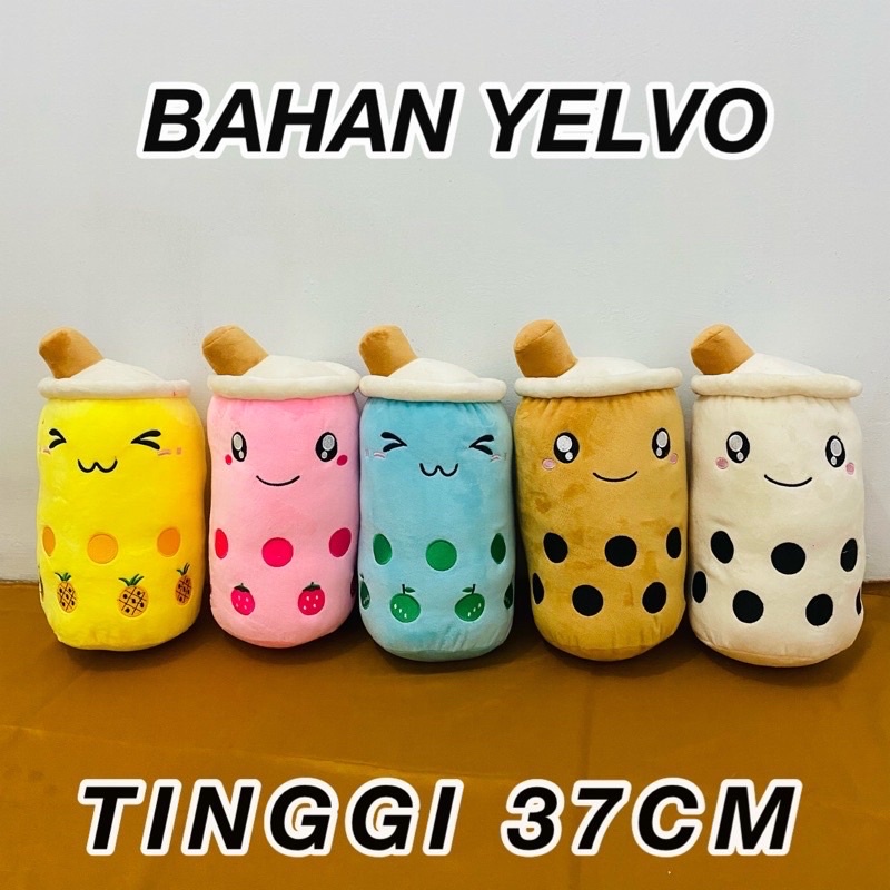 Boneka Boba Milk Tea Cangkir Yelvo Lembut Berlabel SNI