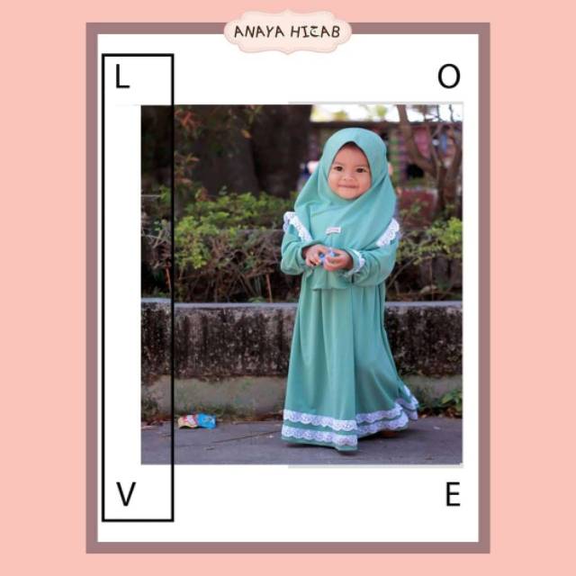 Gamis Ranum Size M (2-3y) / Gamis Anaya Hijab / Gamis anak / Anaya Hijab