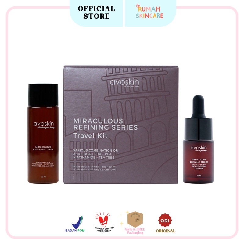 AVOSKIN Miraculous Refining Series Travel Kit (Serum + Toner)